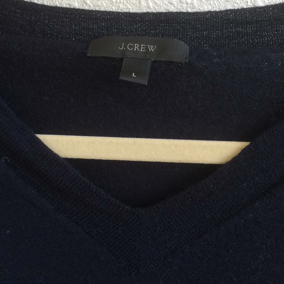 J. Crew Merino 100% Merino Navy Blue Sweater - Picture 3 of 4